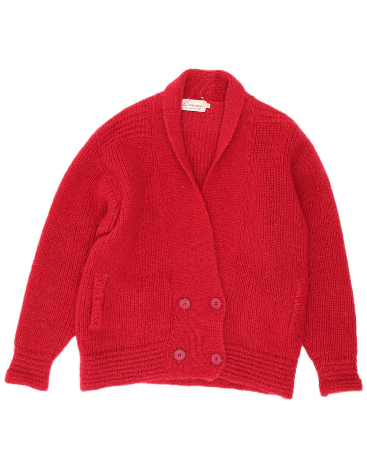 Emreco Damen-Strickjacke, zweireihig, EU 38, mittelrote Wolle