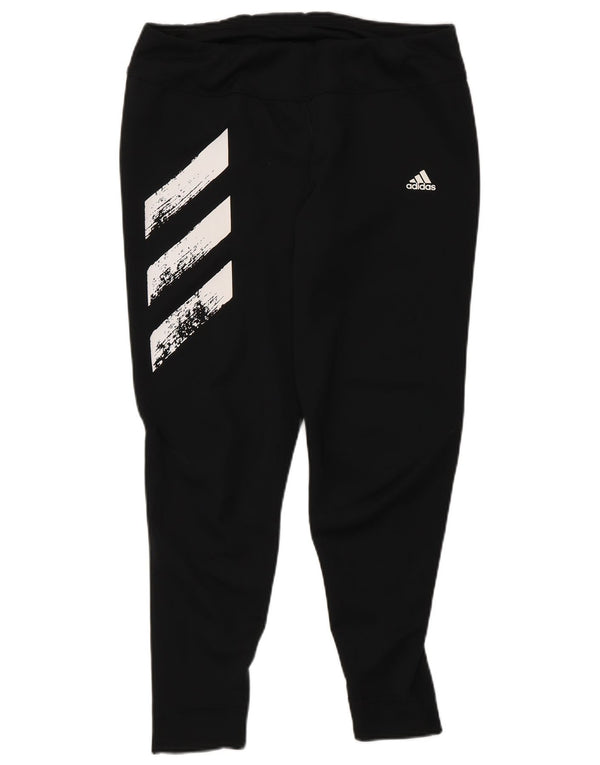 Adidas Damen Aeroready Leggings UK 16/18 Large Schwarz