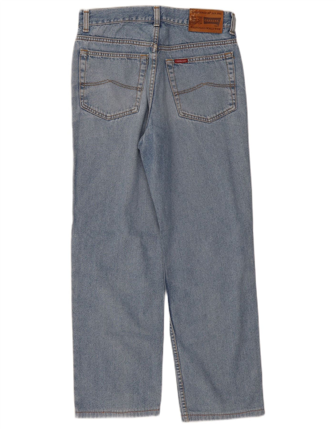 CARRERA Herren Straight Jeans W30 L27 Blaue Baumwolle