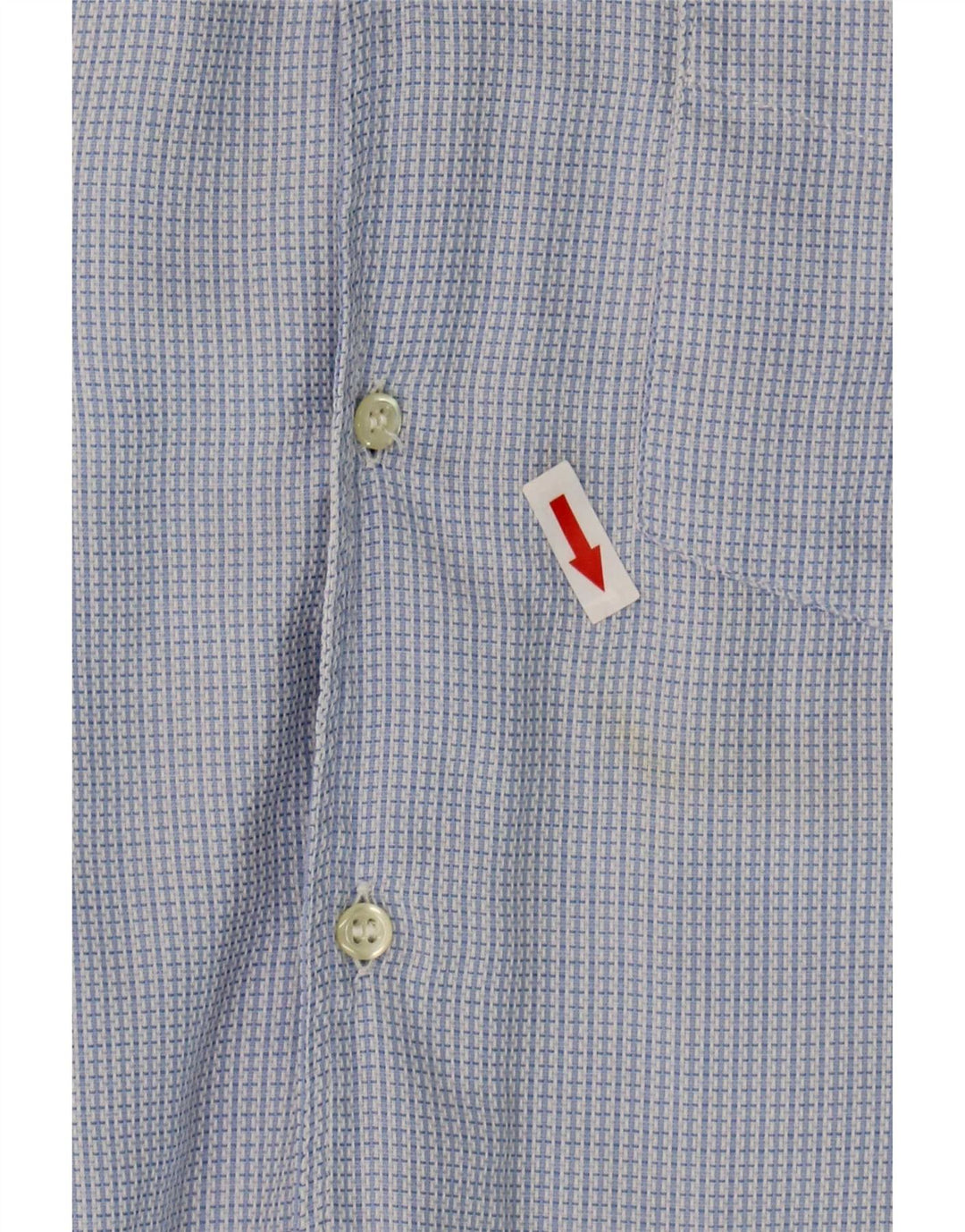 Henry Cottons Herren-Flanellhemd, Größe 16, groß, blau kariert, Baumwolle