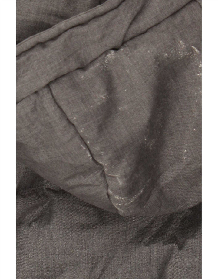 Zara Herren-Mantel mit Kapuze, gepolstert, Größe 36, Größe S, grau, Polyester