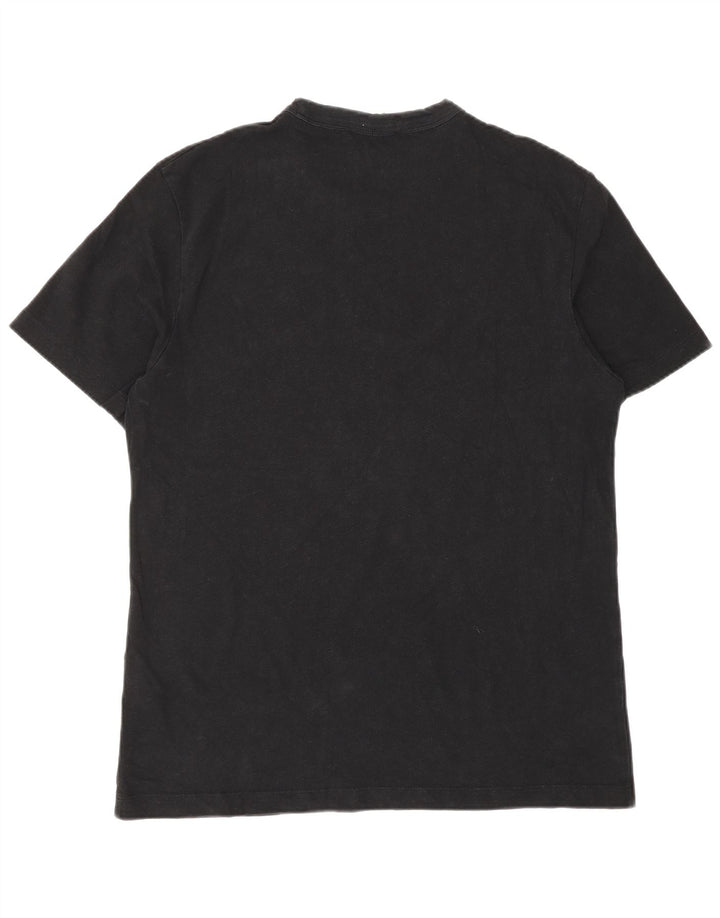 Cos Herren T-Shirt Top Large Schwarz Baumwolle