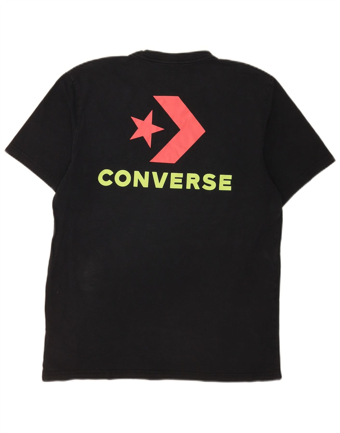 Converse Herren-T-Shirt mit Grafik, Größe S, schwarze Baumwolle