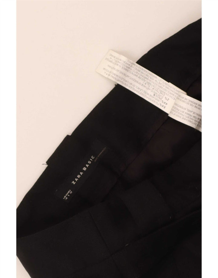 Zara Damen Flare Chino Hose EU 40 Medium W30 L32 Schwarz