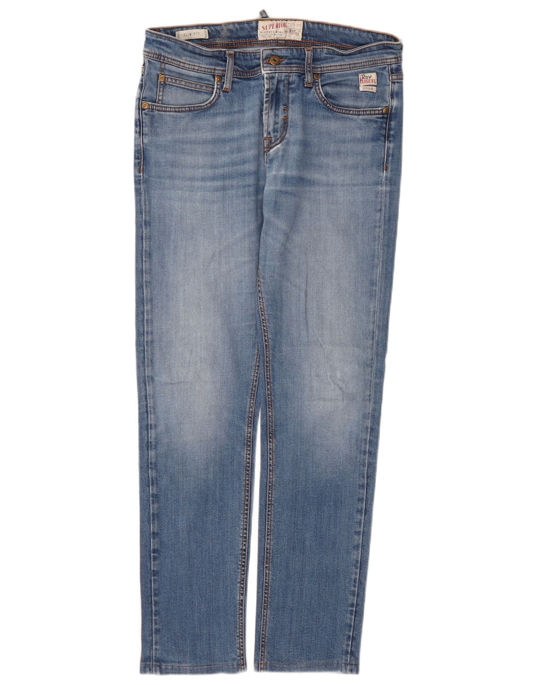 Roy Rogers Damen Superior Slim Jeans W31 L30 Blaue Baumwolle