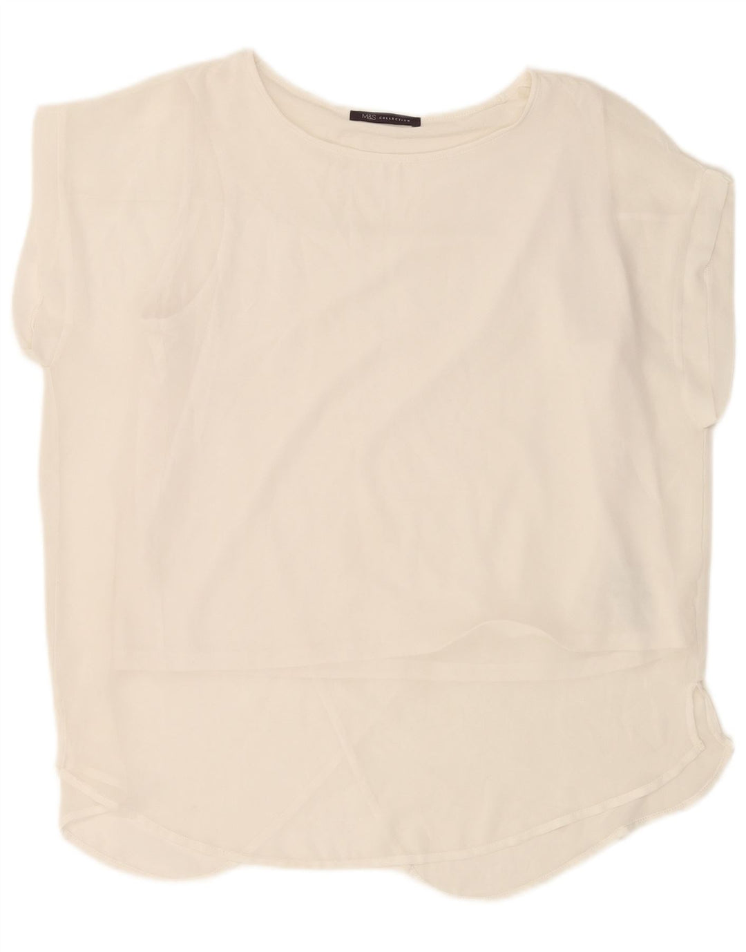 Marks & Spencer Damen Bluse Top UK 18 XL Off White Polyester