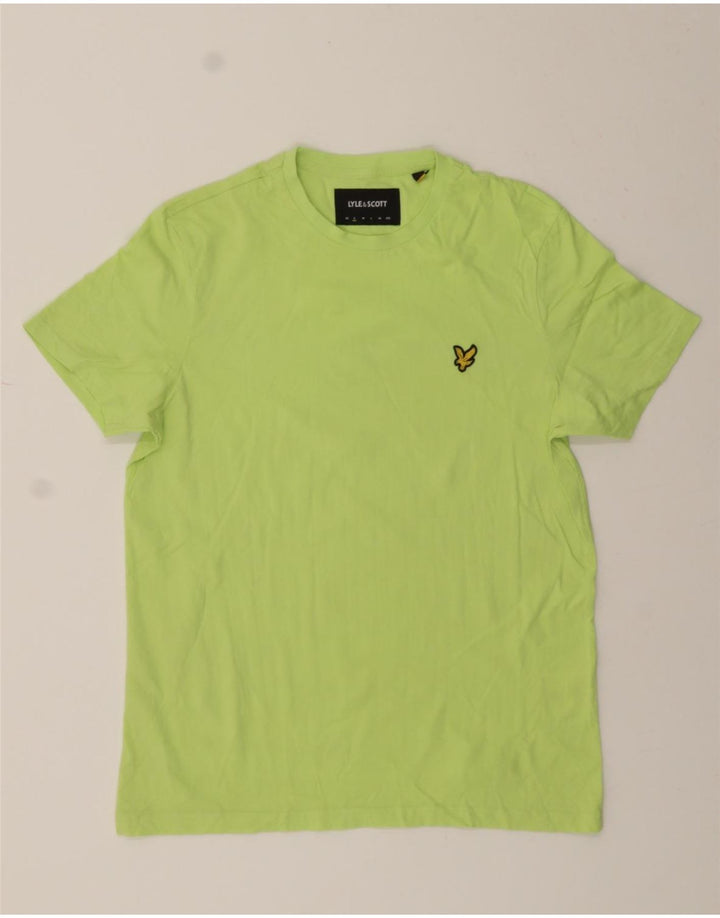 LYLE & SCOTT Mens T-Shirt Top Small Green Cotton Vintage Lyle & Scott and Second-Hand Lyle & Scott from Messina Hembry 