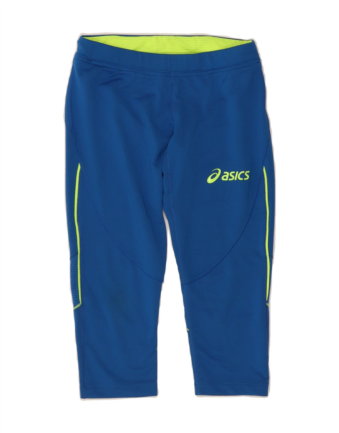 ASICS Womens Capri Leggings UK 12 Medium  Navy Blue Polyester Vintage Asics and Second-Hand Asics from Messina Hembry 