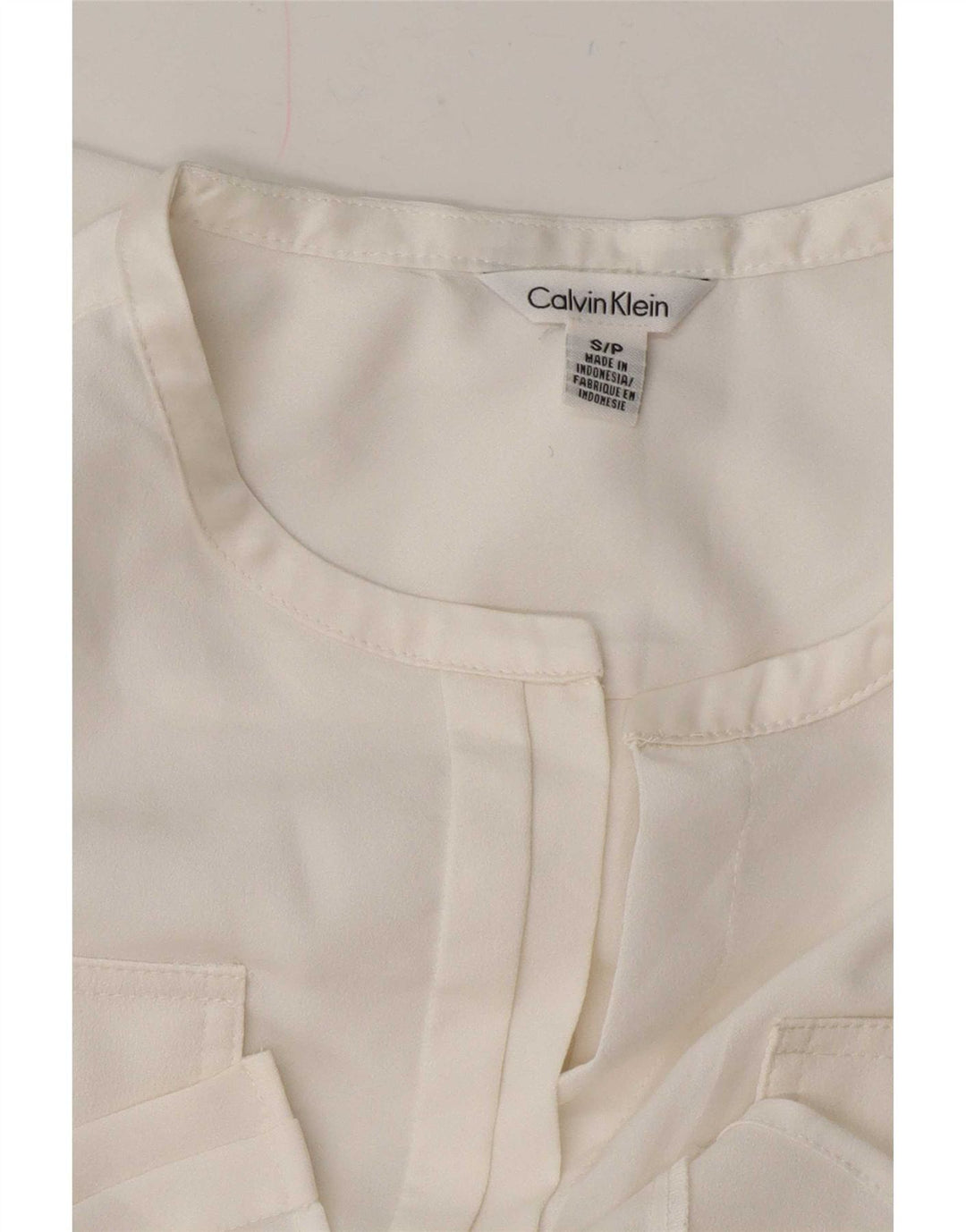 Calvin Klein Damen Militärhemd UK 10 Small Weiß