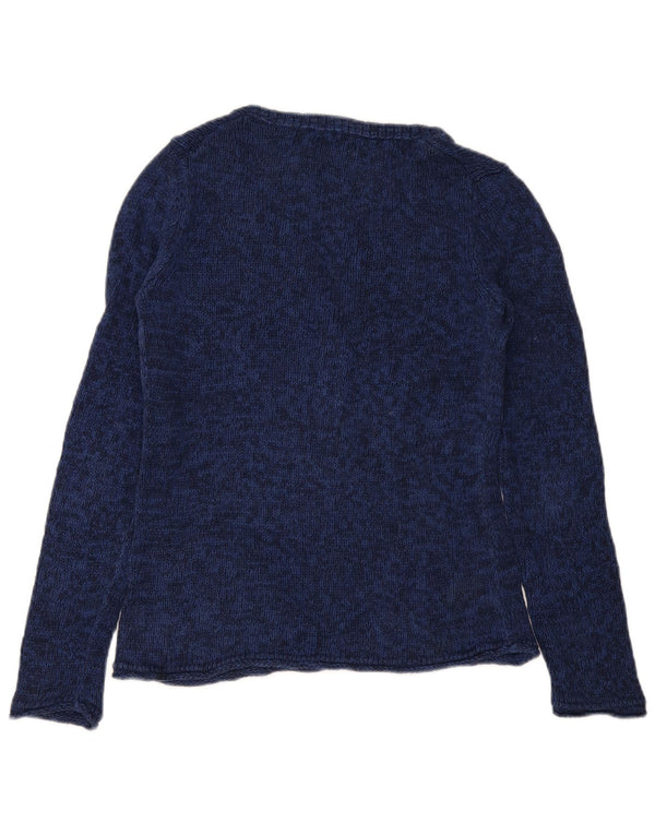 Eddie Bauer Damen-Pullover mit V-Ausschnitt, Gr. 6, XS, Marineblau meliert