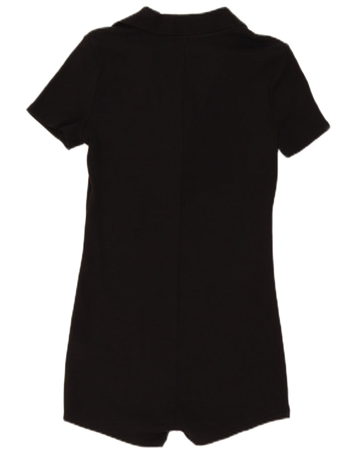 Zara Damen Playsuit UK 14 Large Schwarze Baumwolle