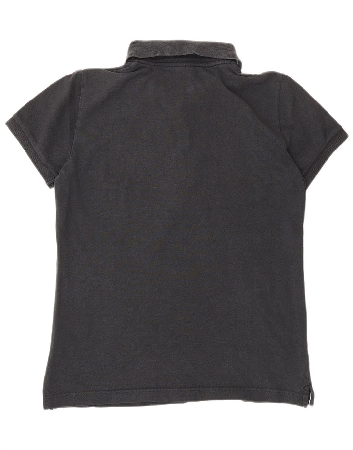 MARINA YACHTING Damen Poloshirt UK 14 Große schwarze Baumwolle