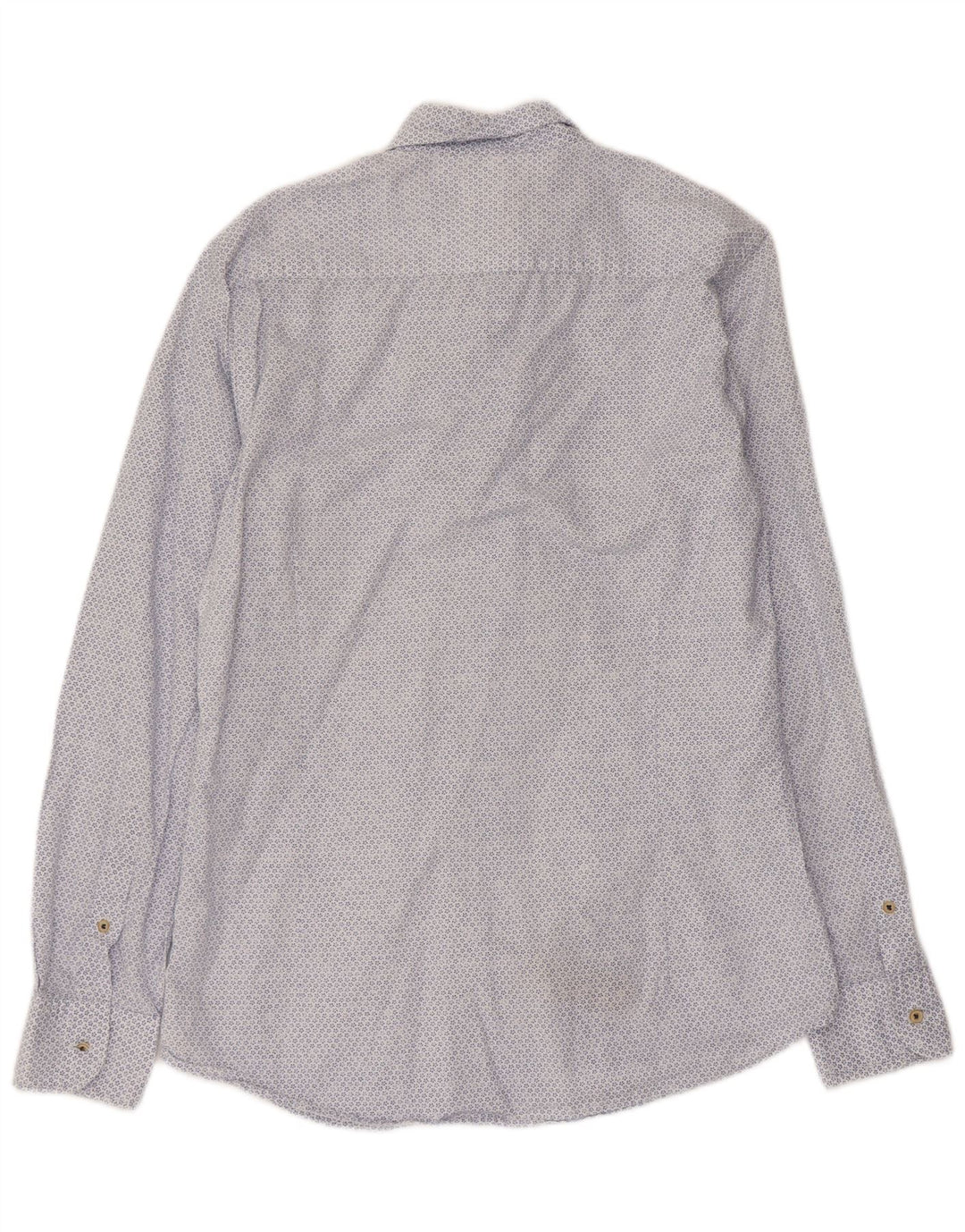 Massimo Dutti Herrenhemd, klein, blau, geblümt, Baumwolle