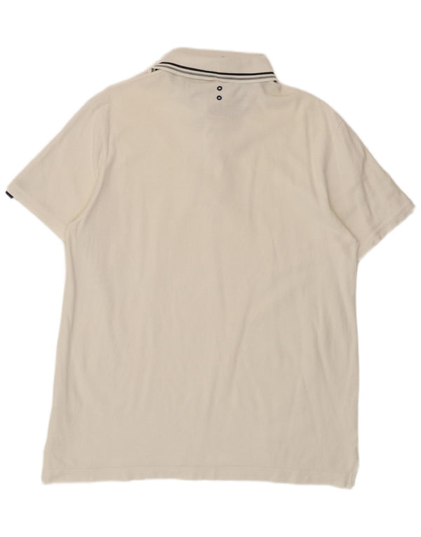 Adidas Herren Poloshirt UK 44/46 Große weiße Baumwolle