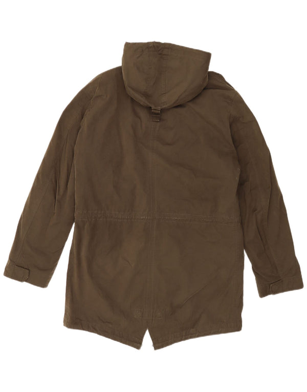 MARC O'POLO Herren-Parka mit Kapuze, UK 38, Medium Khaki, Polyamid