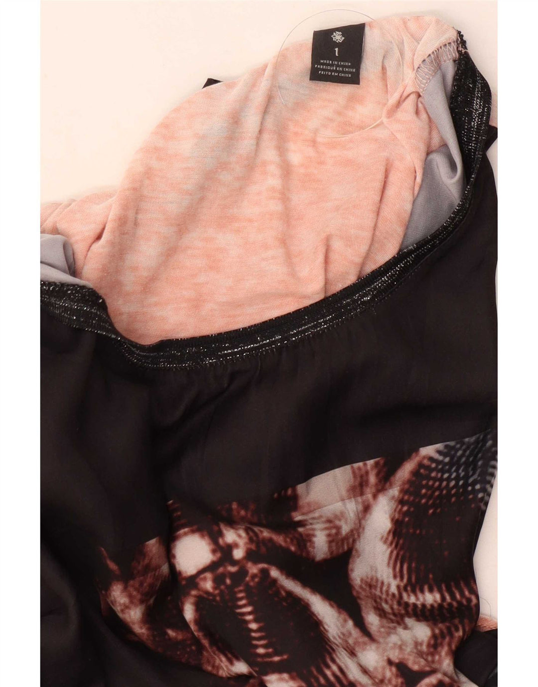 Scotch & Soda Damen Grafik-Top mit 3/4-Ärmeln, Größe 1, S, Schwarz, Farbblock