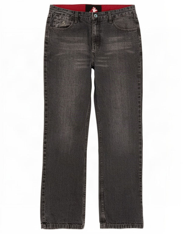 Le Coq Sportif Mens Regular Fit Straight Jeans W32 L32 Grey Cotton