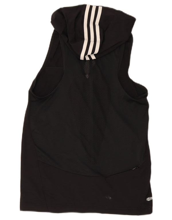 Adidas Damen-Trainingsanzug mit Kapuze, ärmellos, Gr. 6, XS, schwarz gestreift