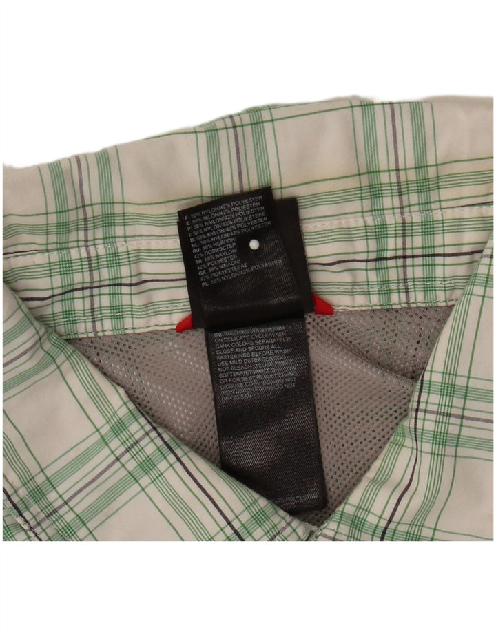 The North Face Herren-Militärhemd 2XL, weiß kariertes Nylon