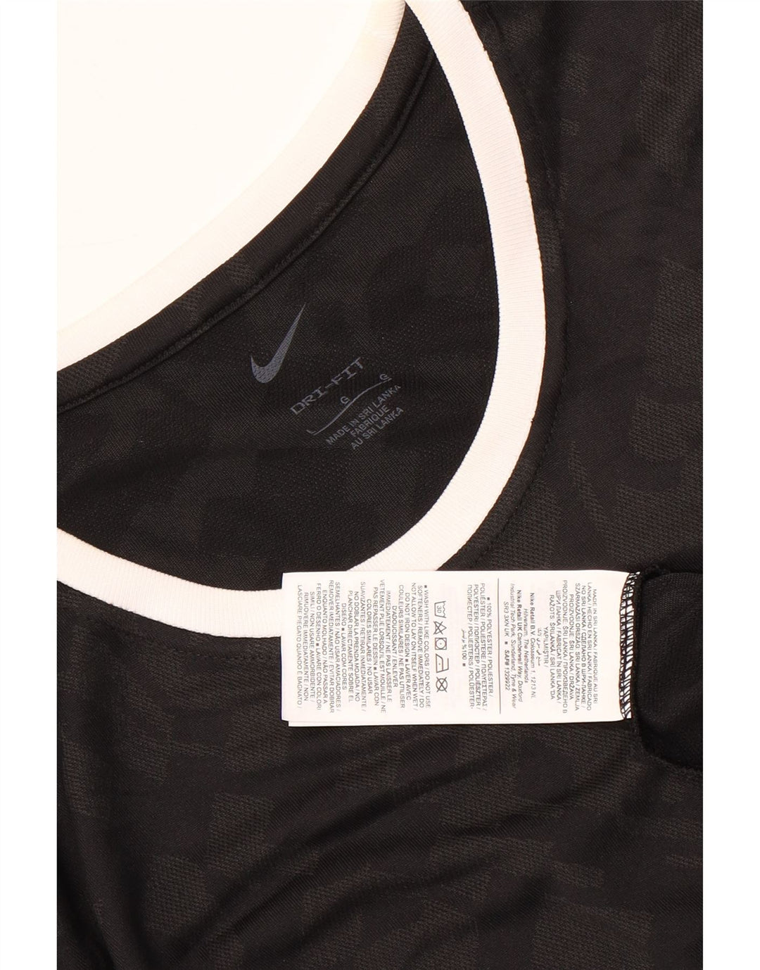 Nike Herren Dri Fit T-Shirt Top Large Schwarz Camouflage Polyester