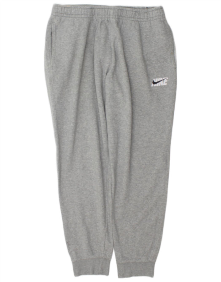 Nike Herren-Trainingshose, Jogginghose, groß, graue Baumwolle