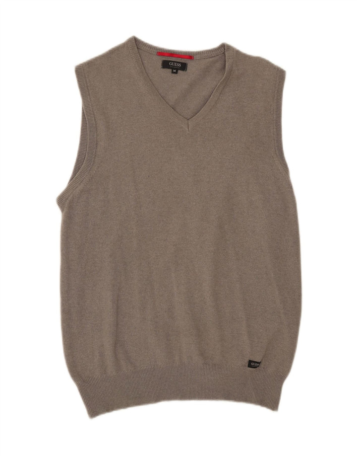 GUESS Mens Vest Tank Top Medium Grey Virgin Wool Vintage Guess and Second-Hand Guess from Messina Hembry 