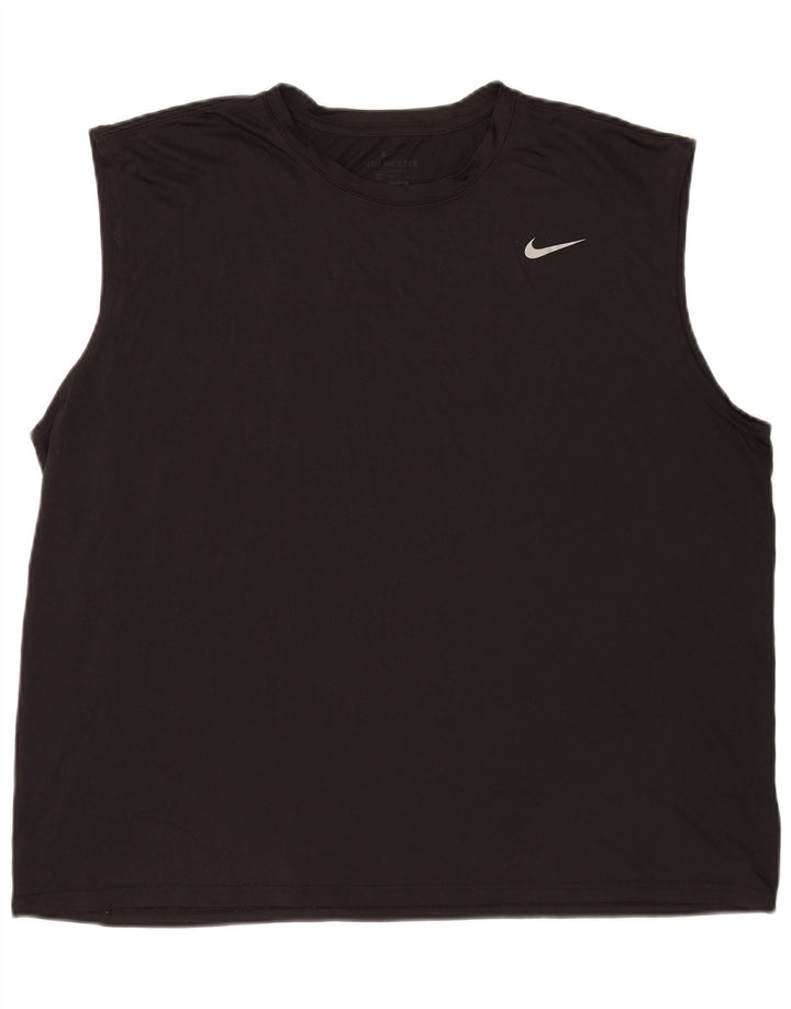 Nike Herren Dri Fit Weste Top 3XL Schwarz Polyester