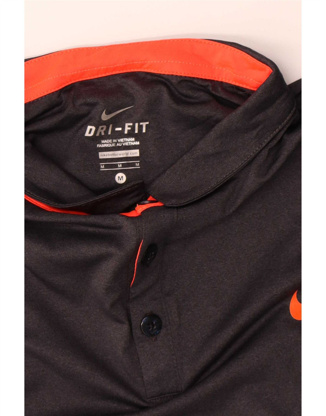 Nike Herren-Poloshirt aus mittelgrauem Polyester