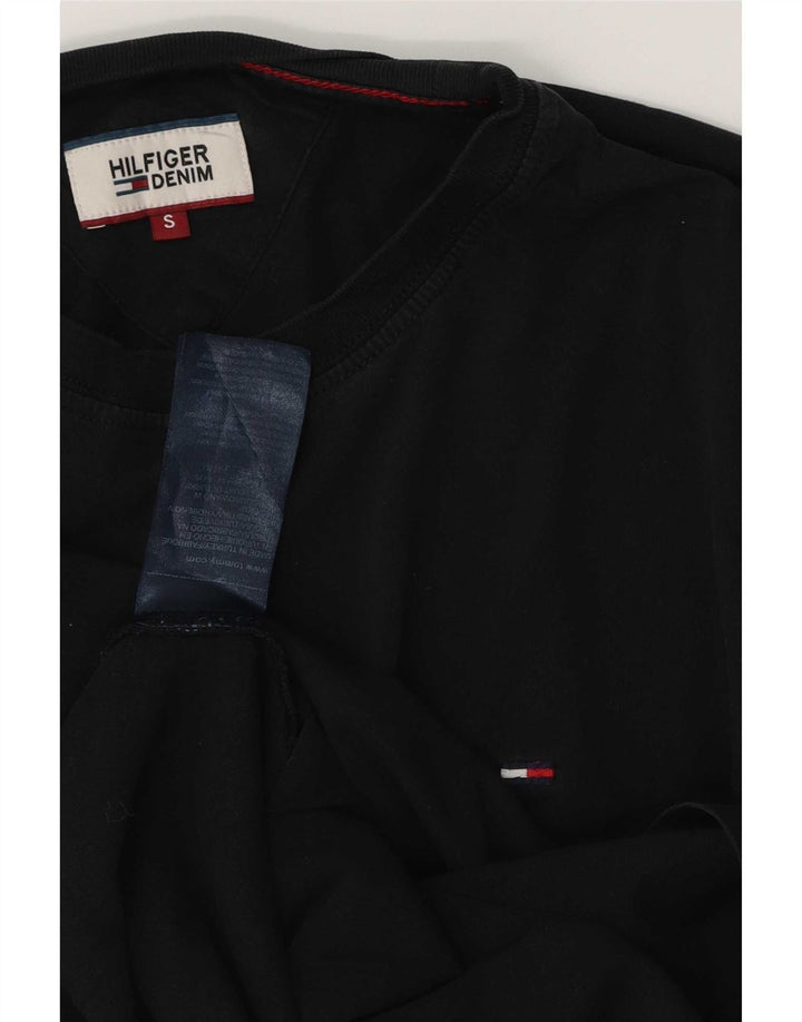 Tommy Hilfiger Herren T-Shirt Top Small Schwarz Baumwolle