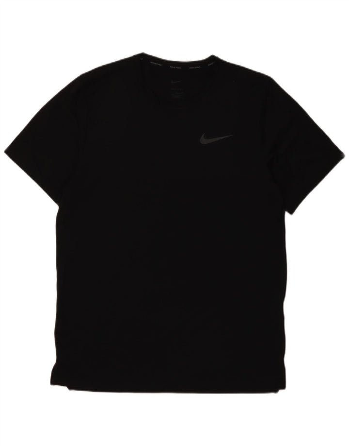 Nike Herren Dri Fit T-Shirt Top Small Schwarz Polyester