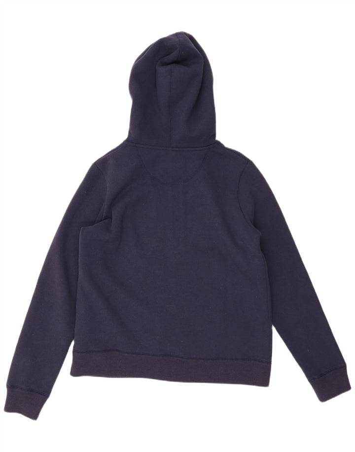 CREW CLOTHING Damen-Kapuzenpullover mit Reißverschluss, UK 14, mittelmarineblaue Baumwolle