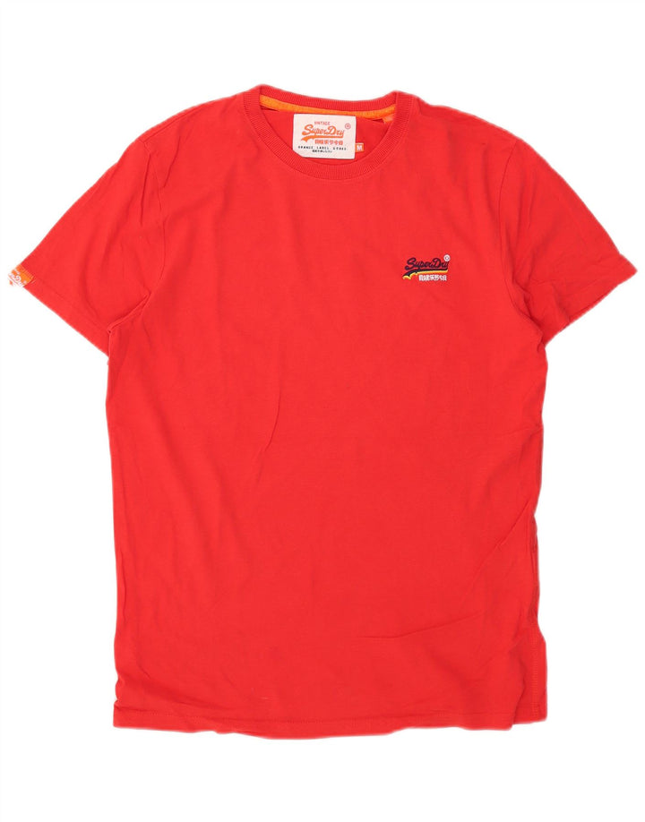 Superdry Herren T-Shirt-Oberteil aus mittelroter Baumwolle