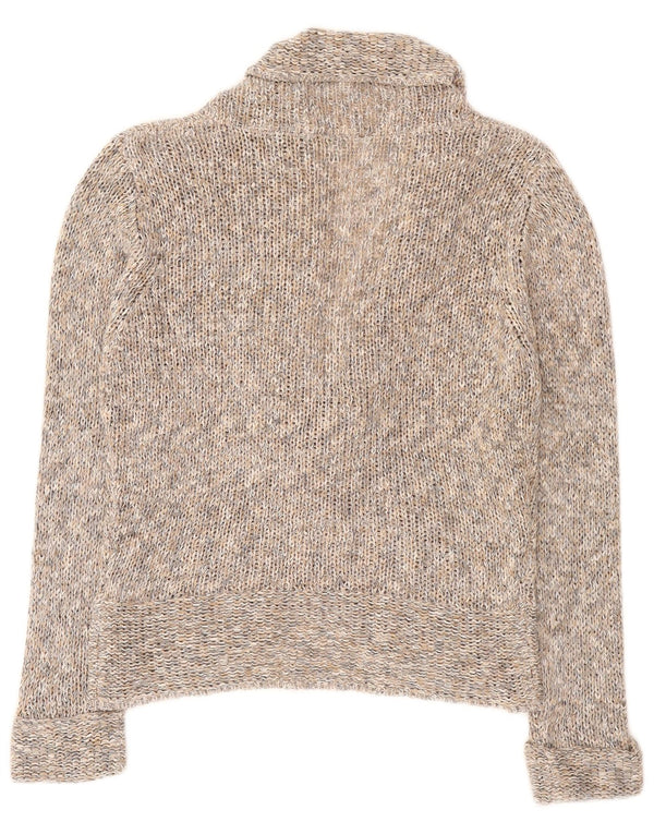 Marks & Spencer Damen-Cardigan zum Binden vorne, Gr. 14, Größe L, Grau meliert