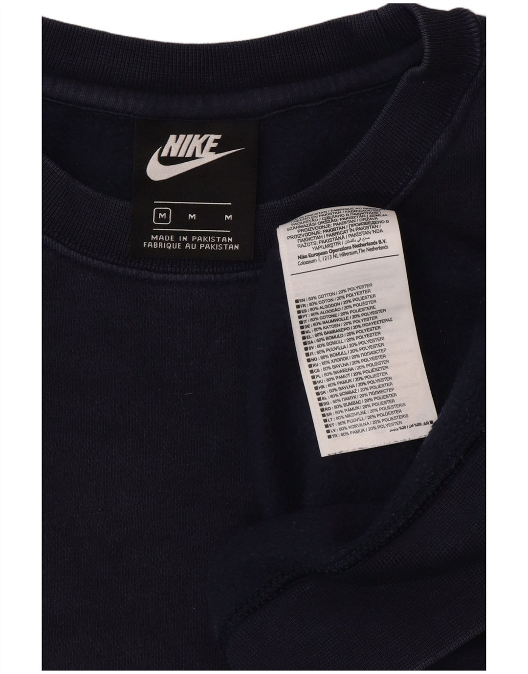 NIKE Herren-Sweatshirt, mittelgroß, marineblau, Baumwolle