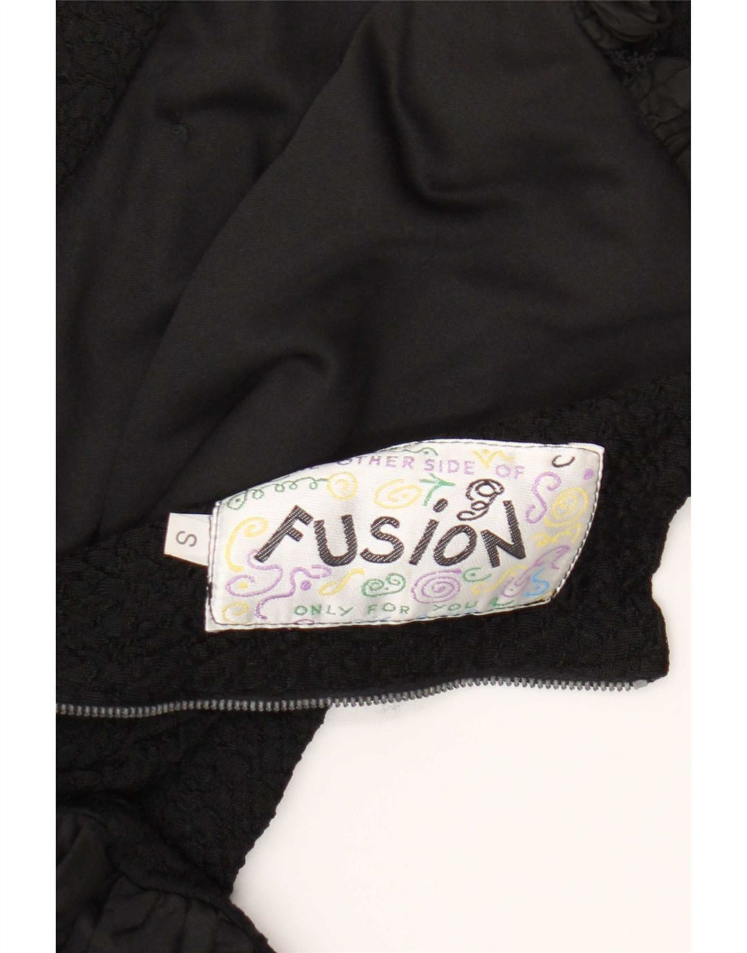 Fusion Damen Trägerloses Kleid UK 10 Small Schwarz Polyester