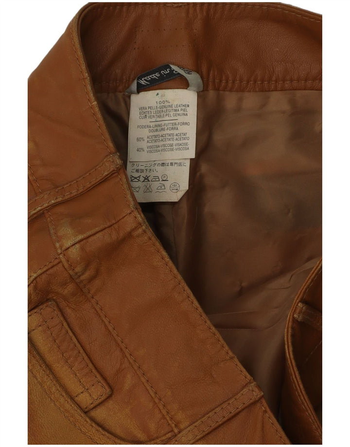 Vintage Herren Lederhose W34 L35 Braun