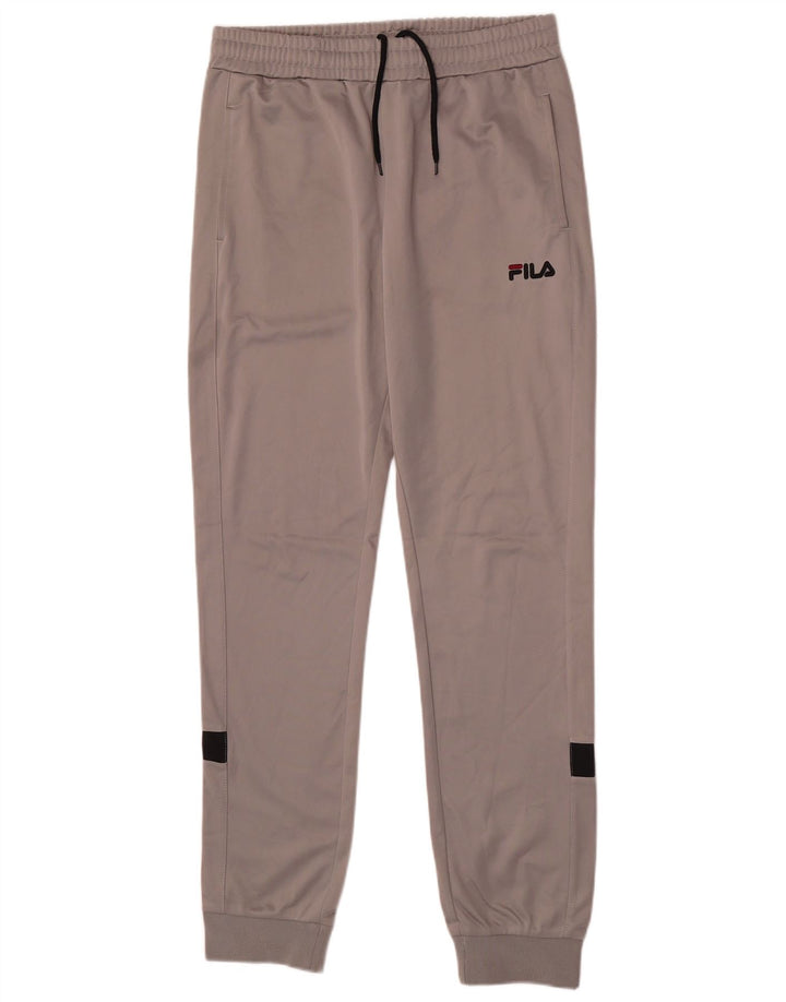 Fila Herren-Trainingshose, mittelgraues Polyester