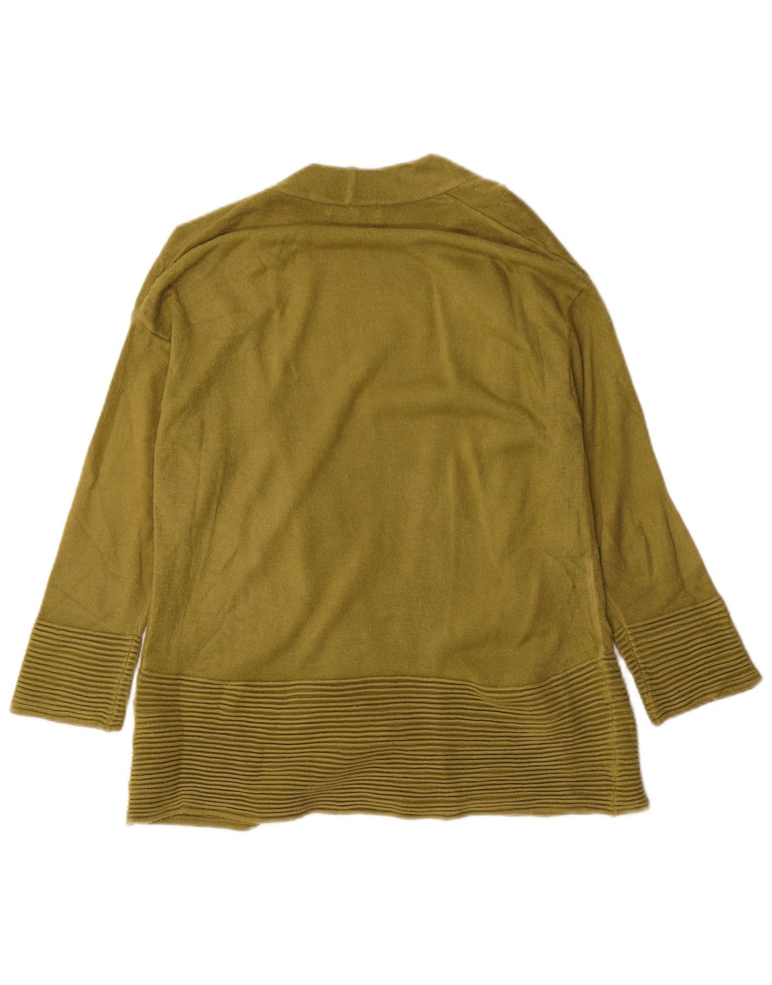 Marks & Spencer Damen-Cardigan mit 3/4-Ärmeln, offen, Gr. 14, mittleres Khaki