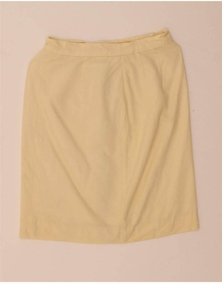 VINTAGE Womens Pencil Skirt W26 Small  Yellow Vintage Vintage and Second-Hand Vintage from Messina Hembry 