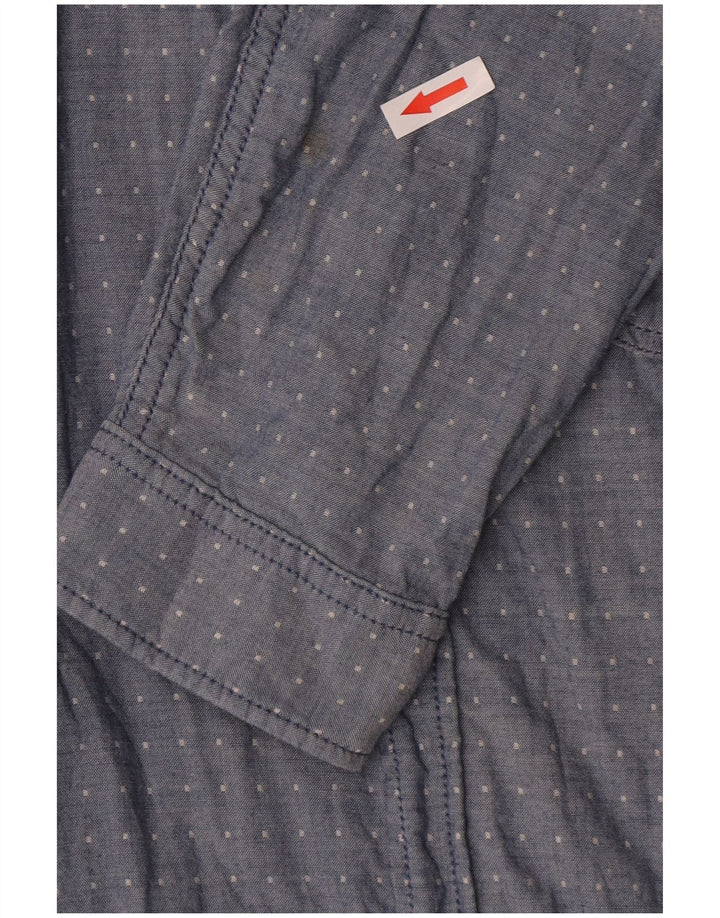 Jack & Jones Herren-Hemd, groß, blau gepunktet, Baumwolle