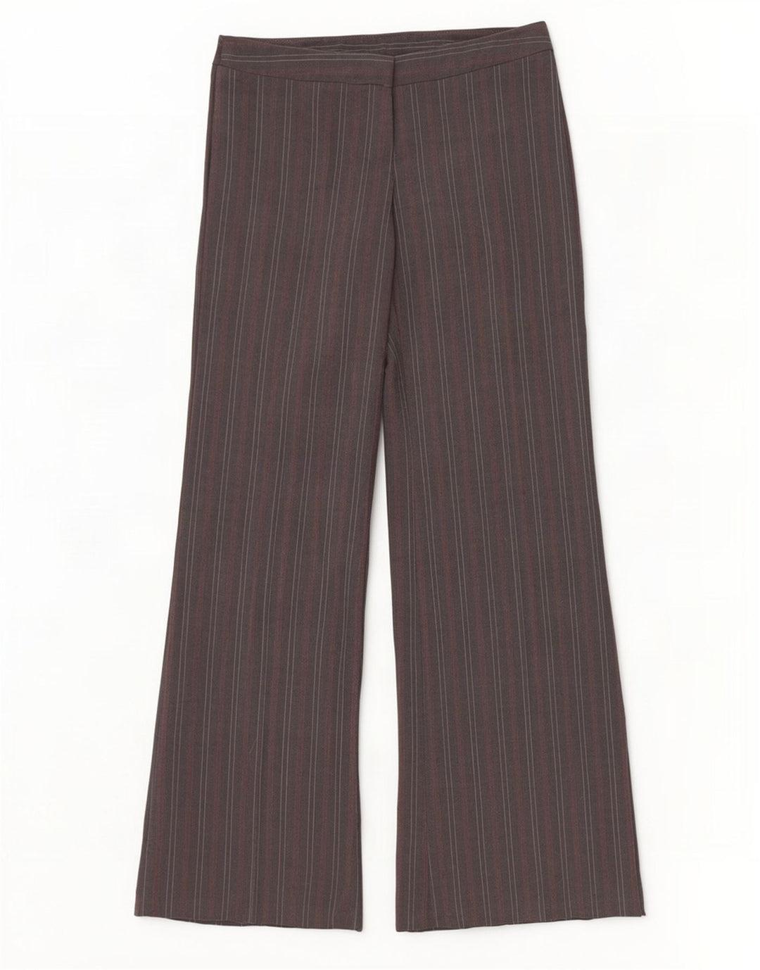Benetton Damen-Stretch-Anzughose IT 44 Medium W32 L35 Grauer Nadelstreifen