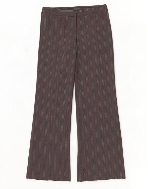 Benetton Damen-Stretch-Anzughose IT 44 Medium W32 L35 Grauer Nadelstreifen
