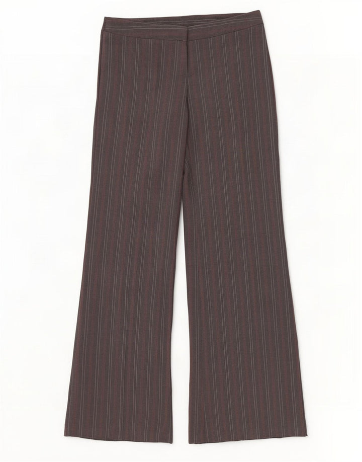 Benetton Damen-Stretch-Anzughose IT 44 Medium W32 L35 Grauer Nadelstreifen