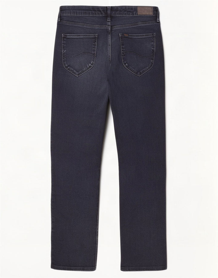 Lee Damen Marion Straight Jeans W28 L26 Marineblaue Baumwolle
