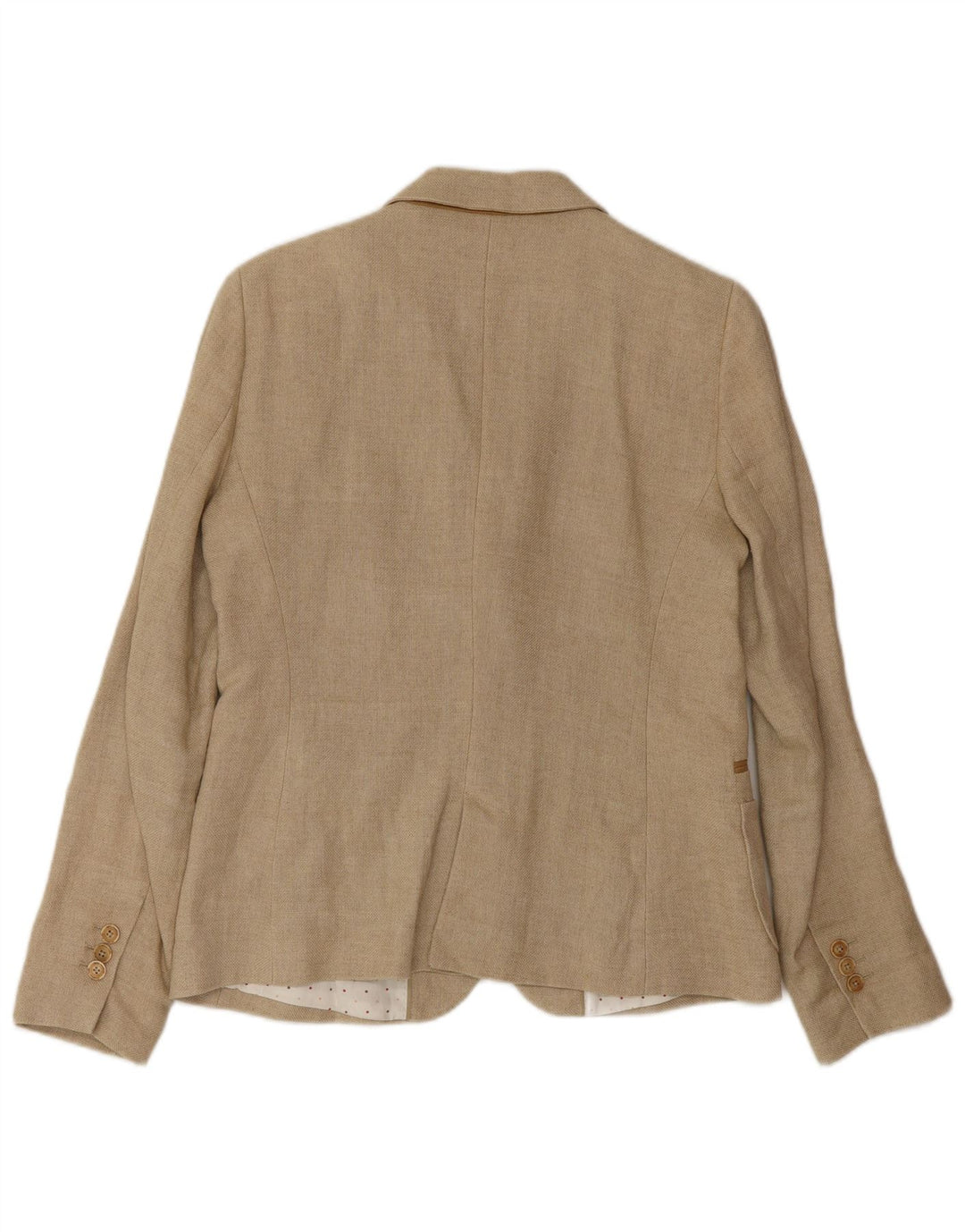 Massimo Dutti Damen 2-Knopf-Blazerjacke EU 42 Large Beige