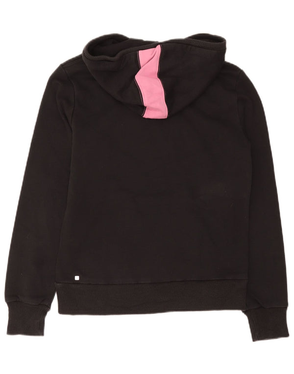Puma Damen Graphic Hoodie Pullover UK 12 Medium Schwarz