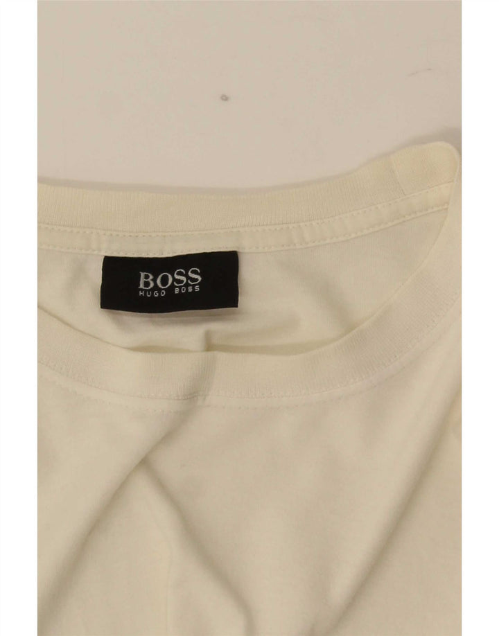 Hugo Boss Herren T-Shirt Top XL Weiße Baumwolle