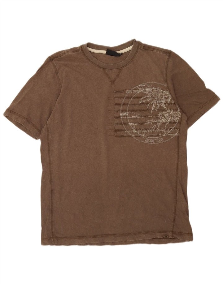 O'Neill Herren Grafik-T-Shirt-Oberteil aus mittelgrauer Baumwolle