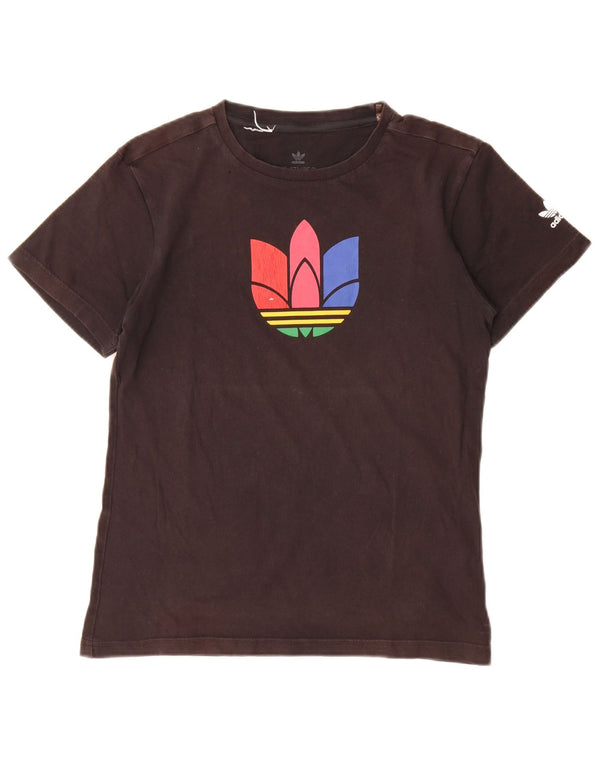 Adidas T-Shirt mit Grafik für Jungen, 12–13 Jahre, schwarze Baumwolle