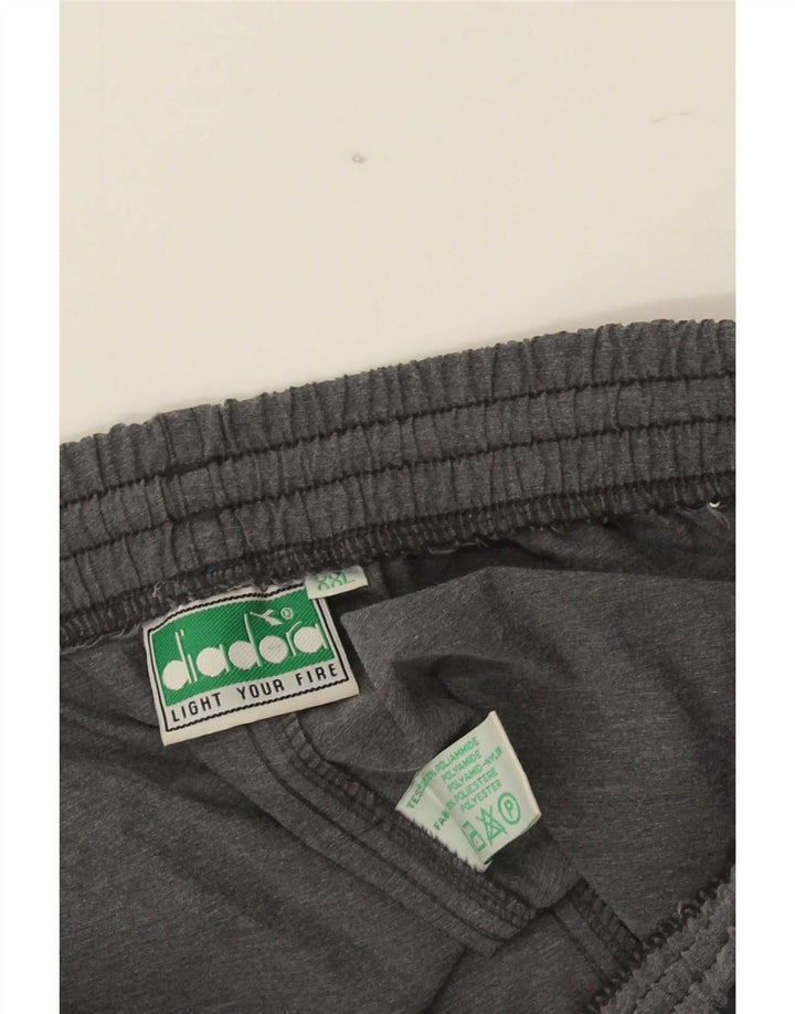 Diadora Herren-Trainingshose 2XL, graues Nylon
